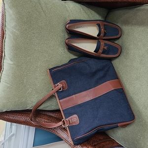 Anne Taylor loafers with matching tote